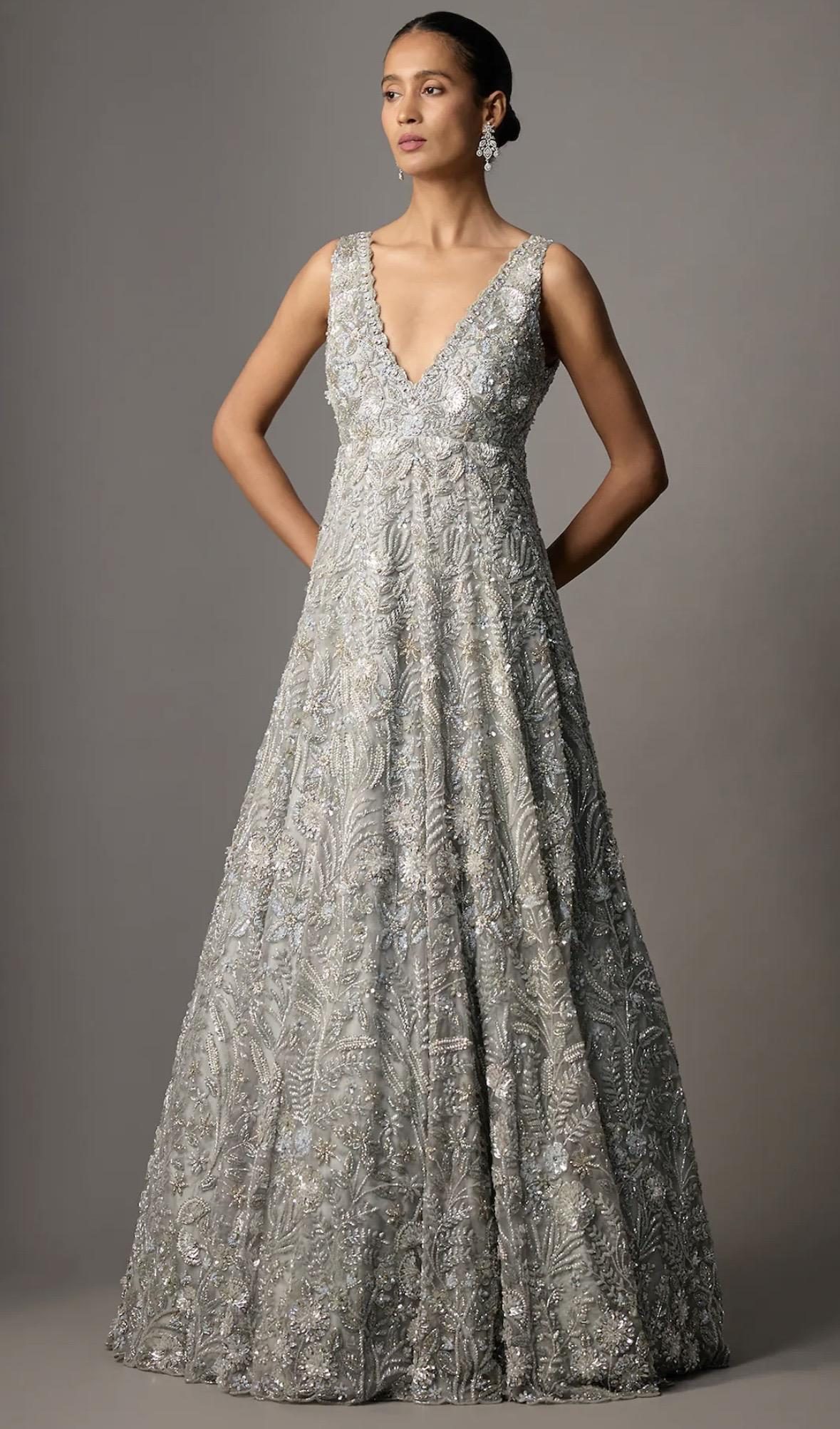 Scarlet Rose lookbook — Cosmic Sea, Stardust & Ocean: Where stardust meets ocean depth in a flowing gown of couture magic.