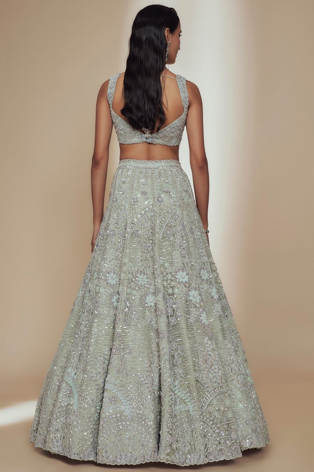 Dusty Green Lehenga Set thumbnail 3