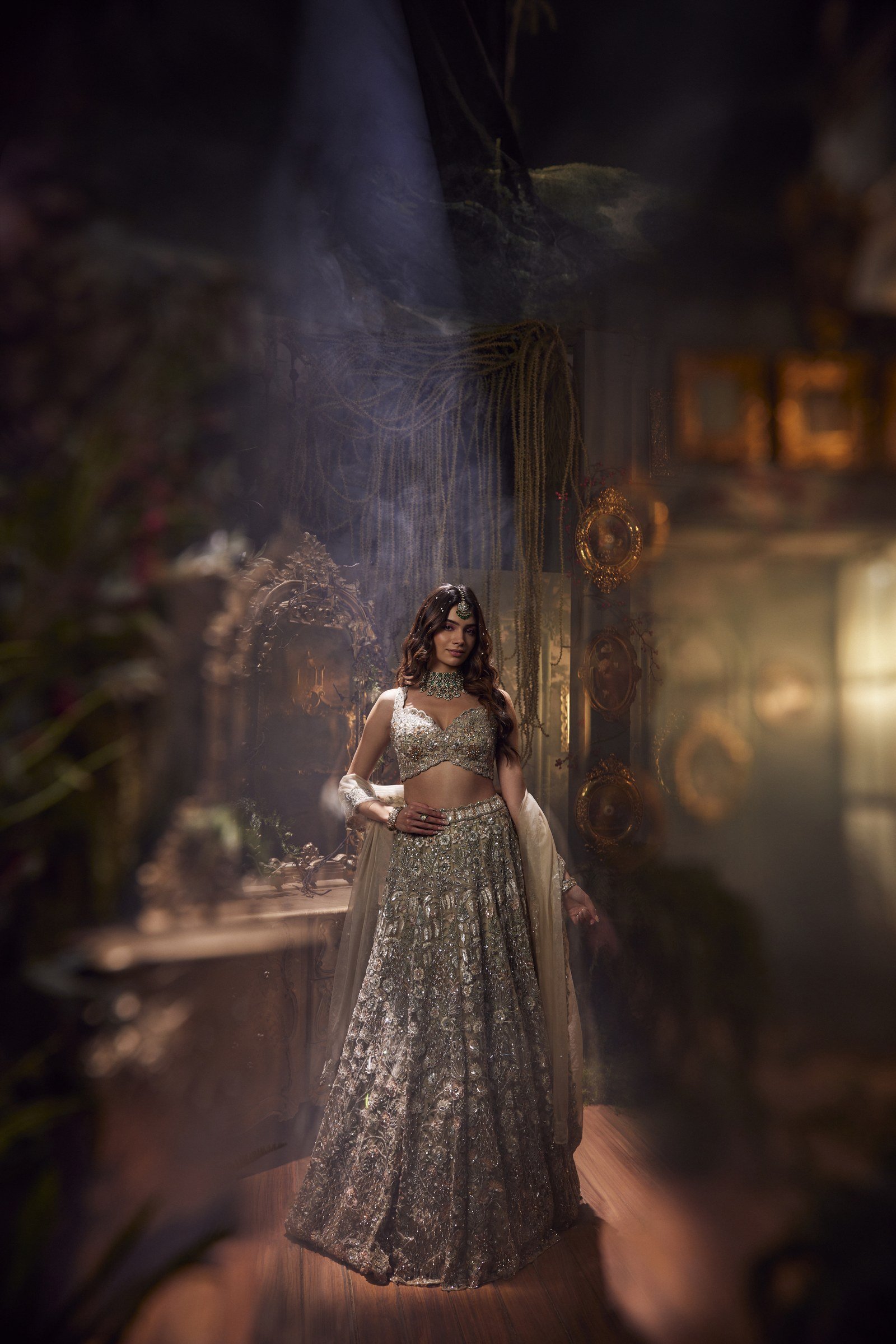 Dusty Green Lehenga Set thumbnail 2