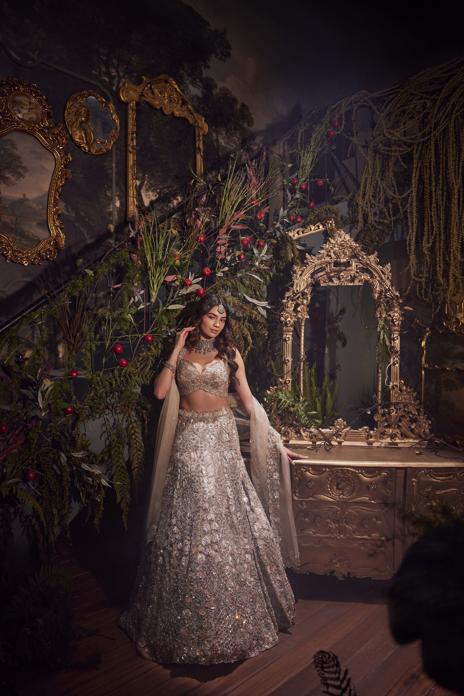 Dusty Green Lehenga Set thumbnail 3