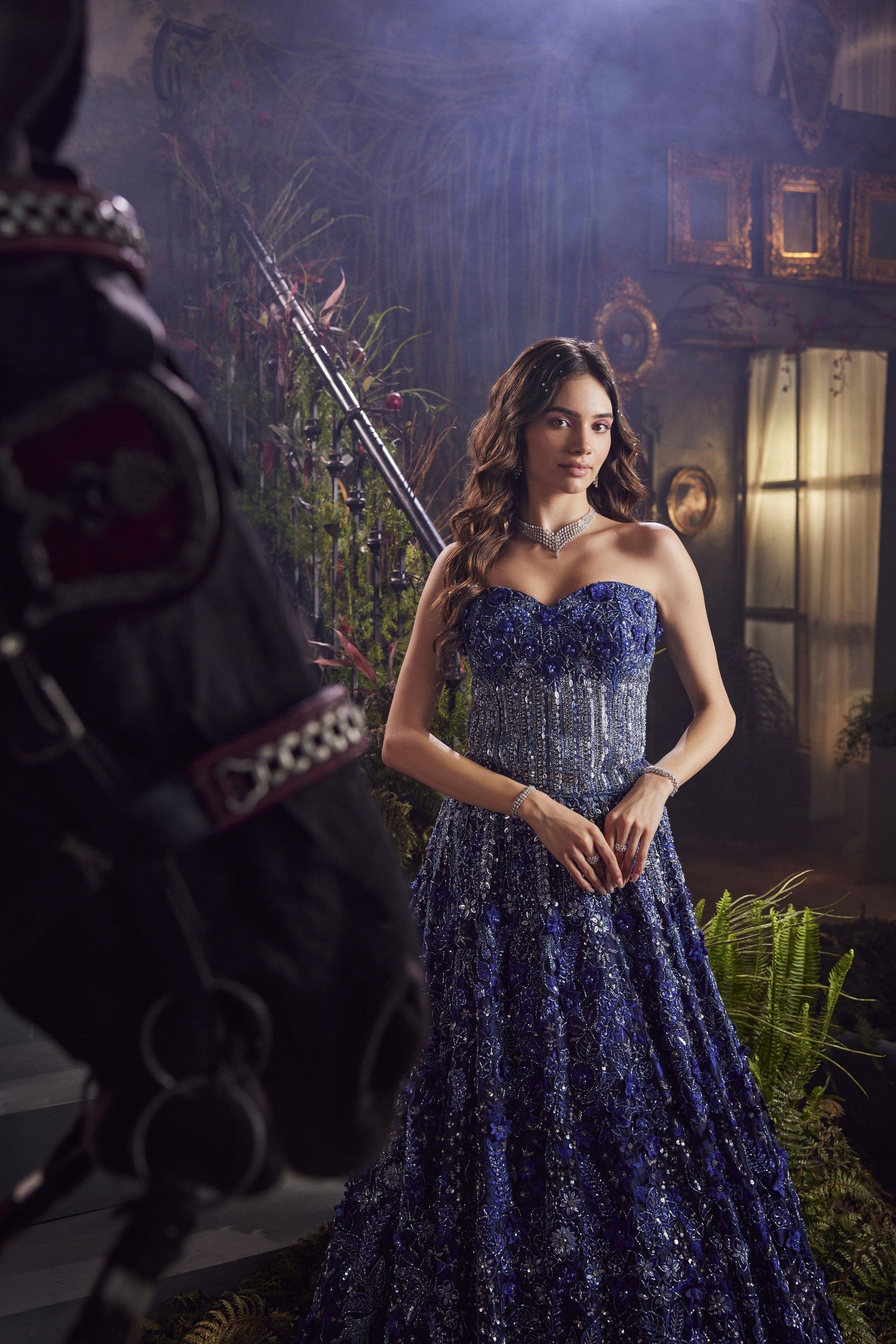 Electric Blue Lehenga Set thumbnail 4