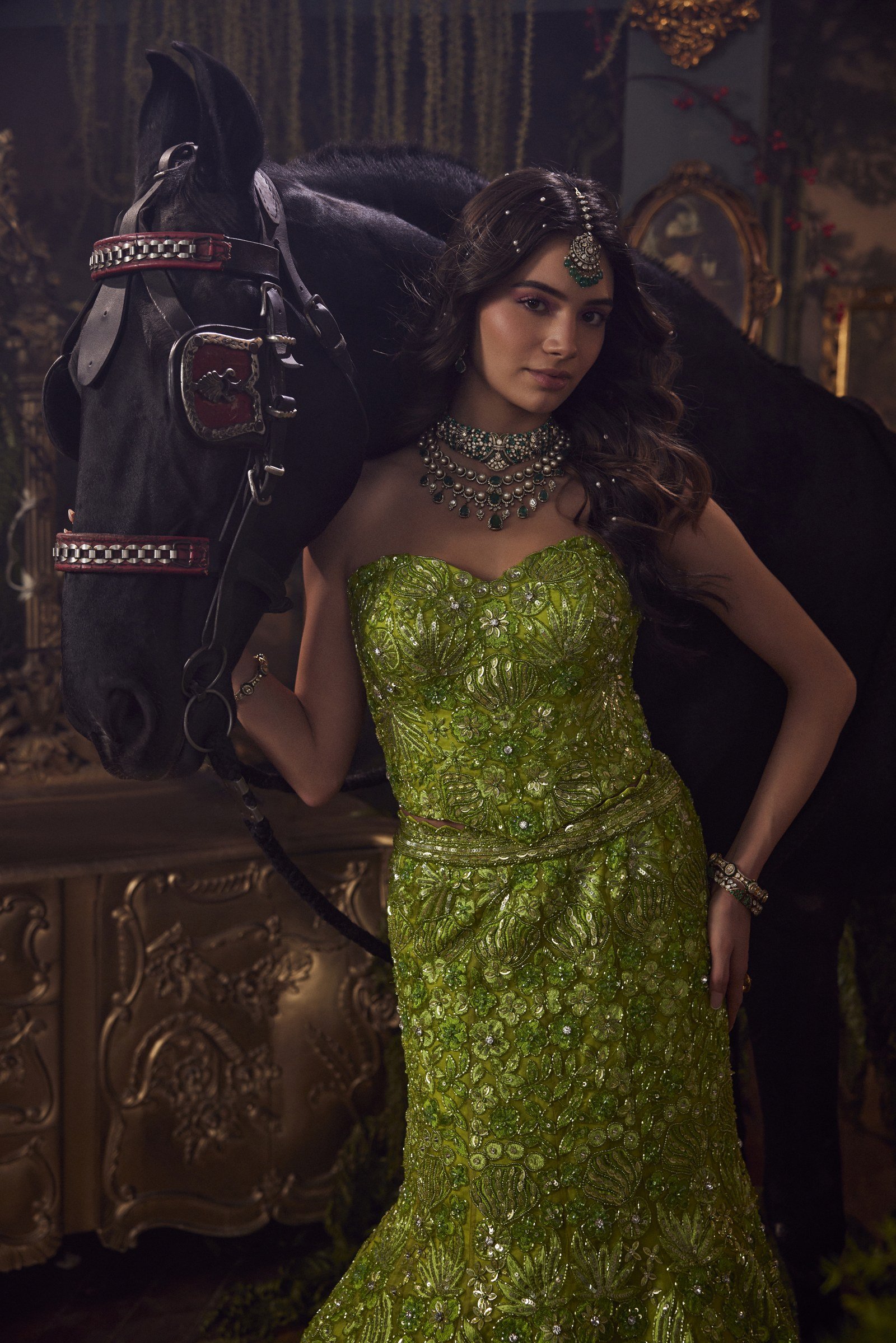 Electric Green Lehenga Set thumbnail 2