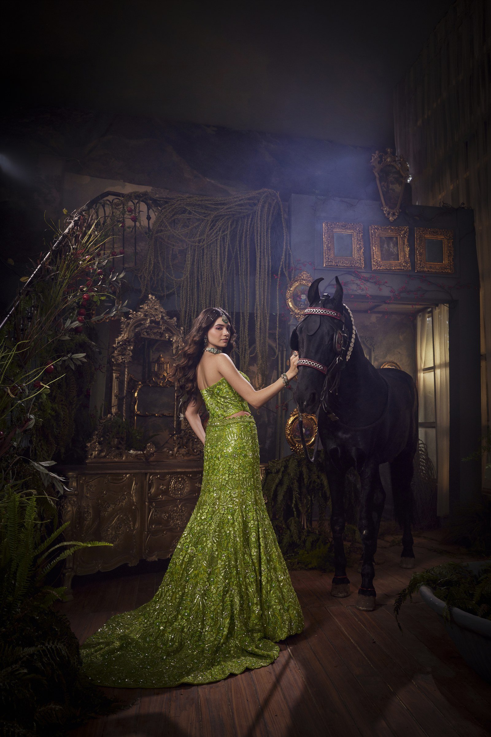 Electric Green Lehenga Set thumbnail 3