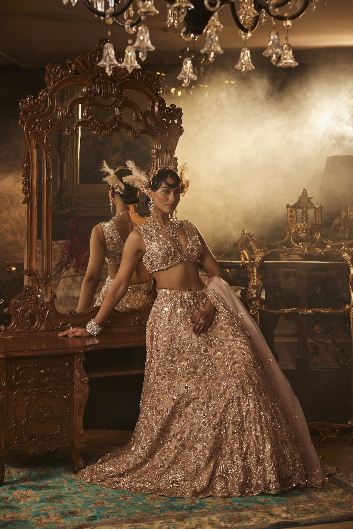 French Cream Lehenga Set thumbnail 2