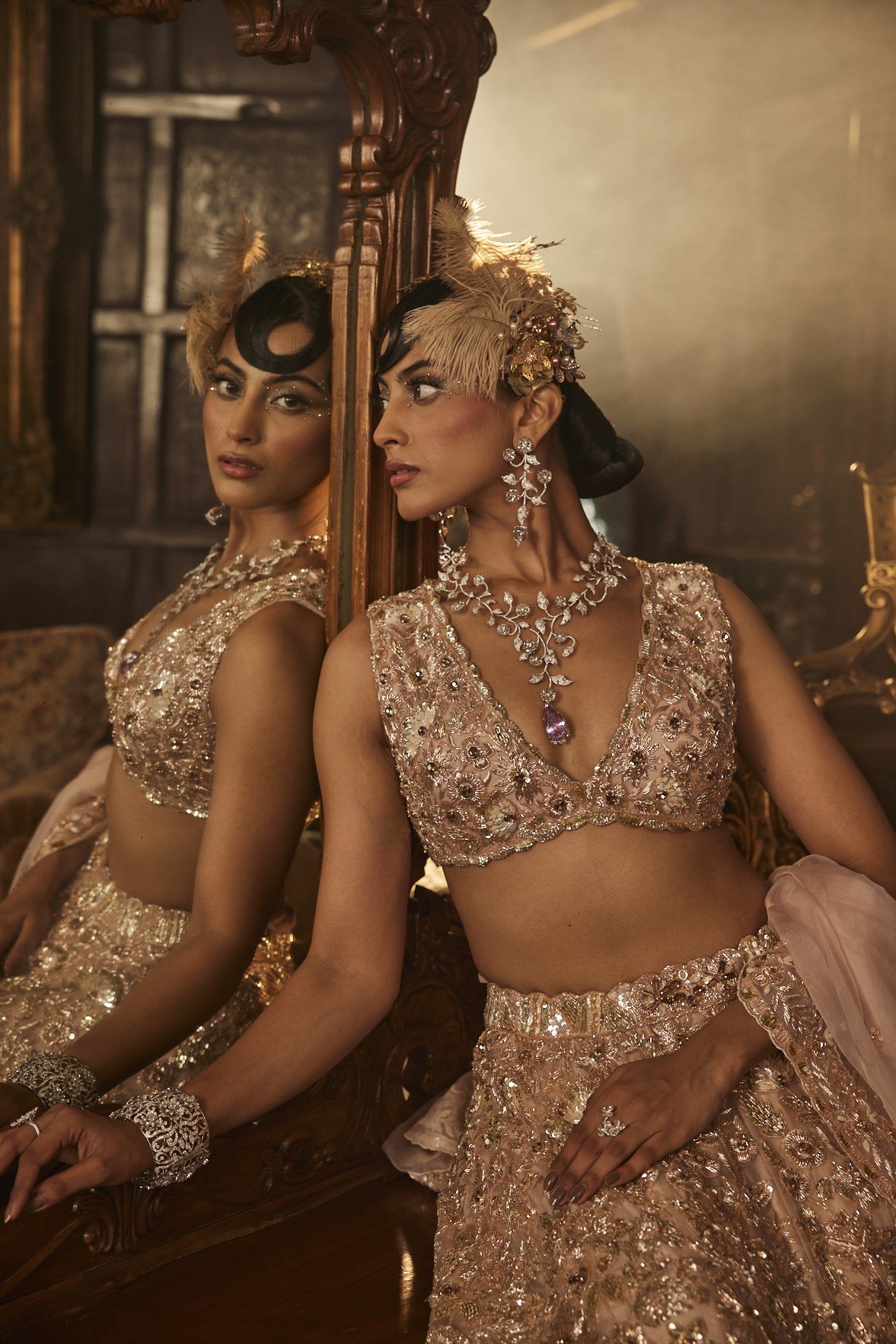 French Cream Lehenga Set thumbnail 4