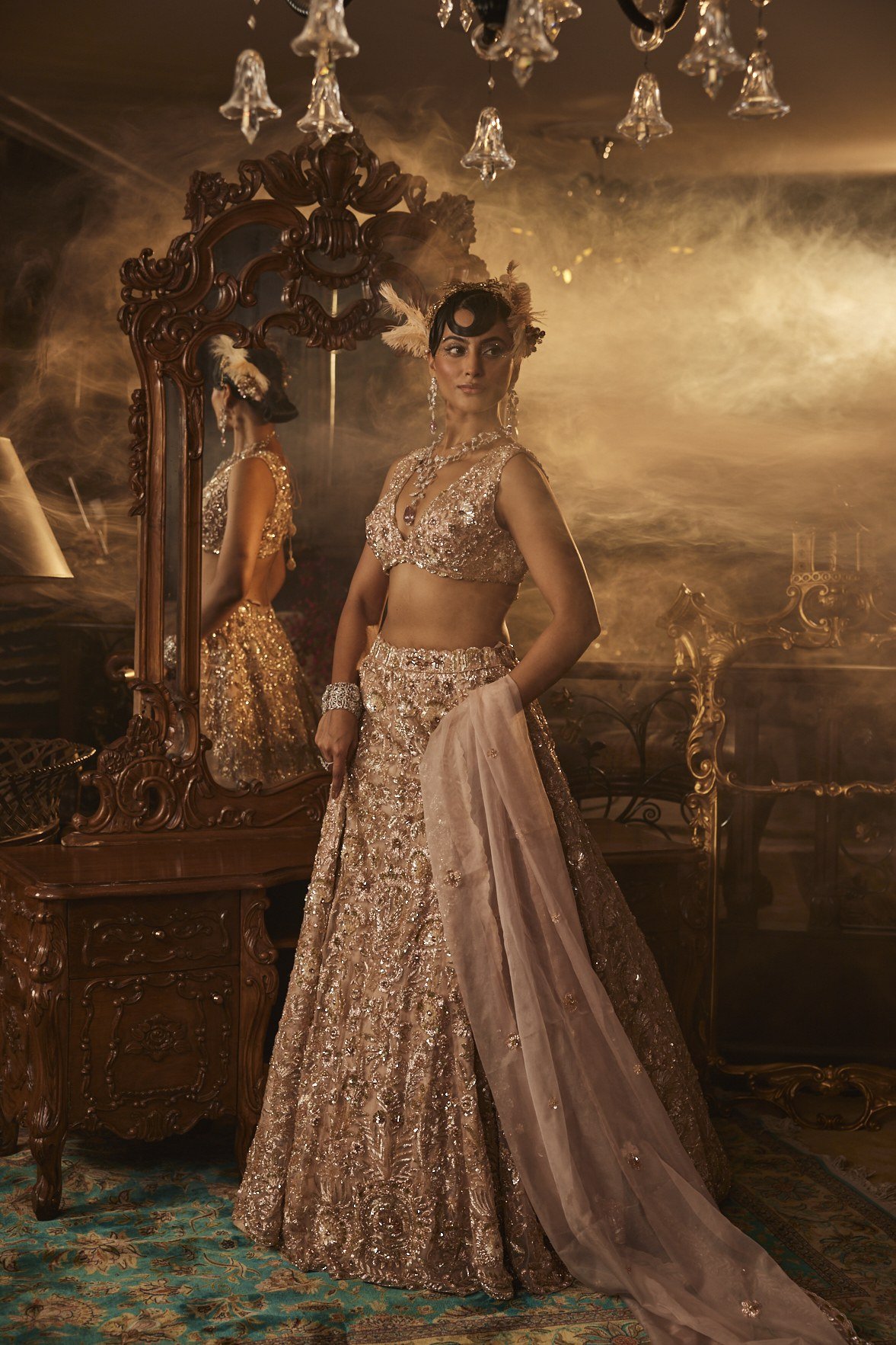 French Cream Lehenga Set thumbnail 6