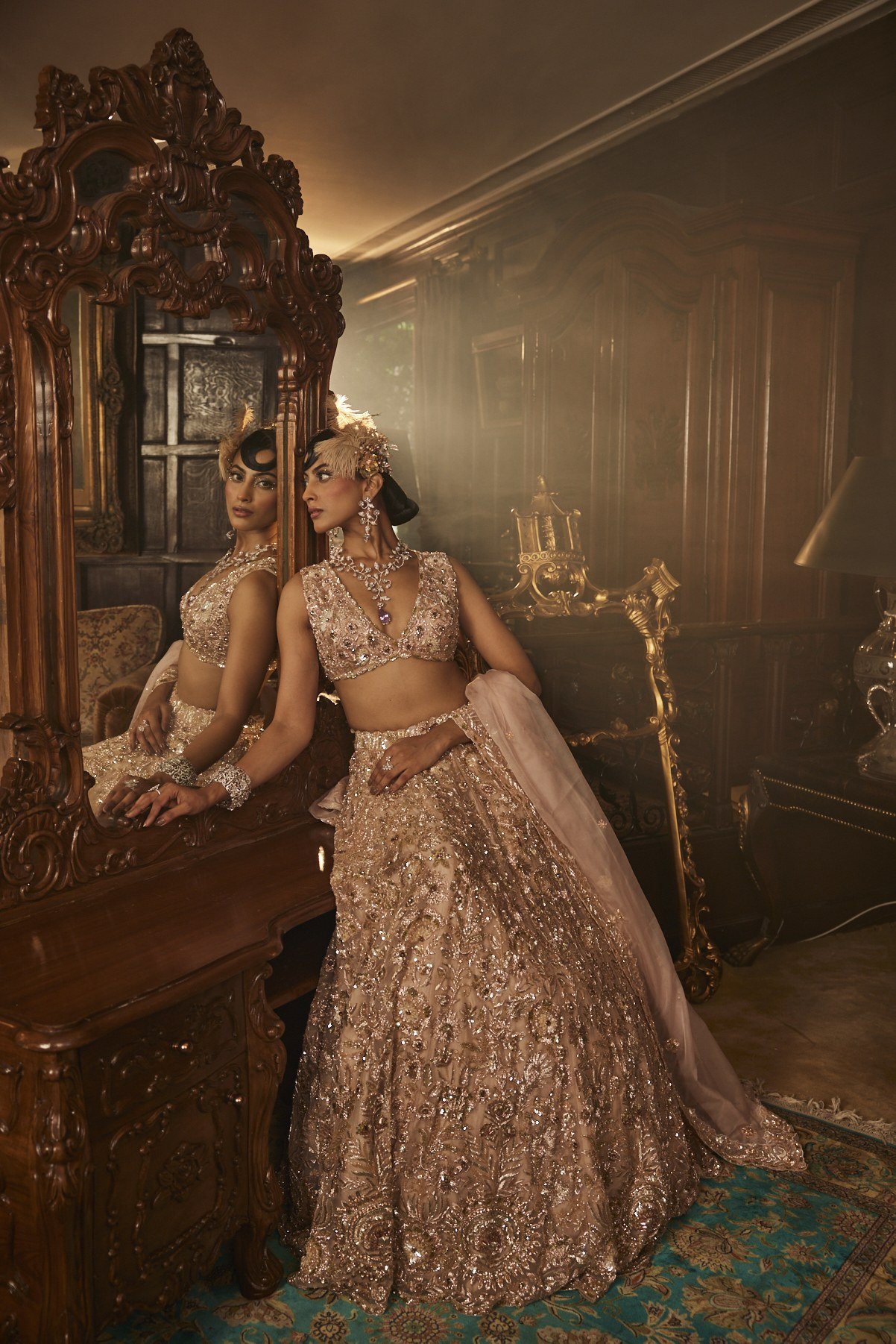French Cream Lehenga Set thumbnail 7