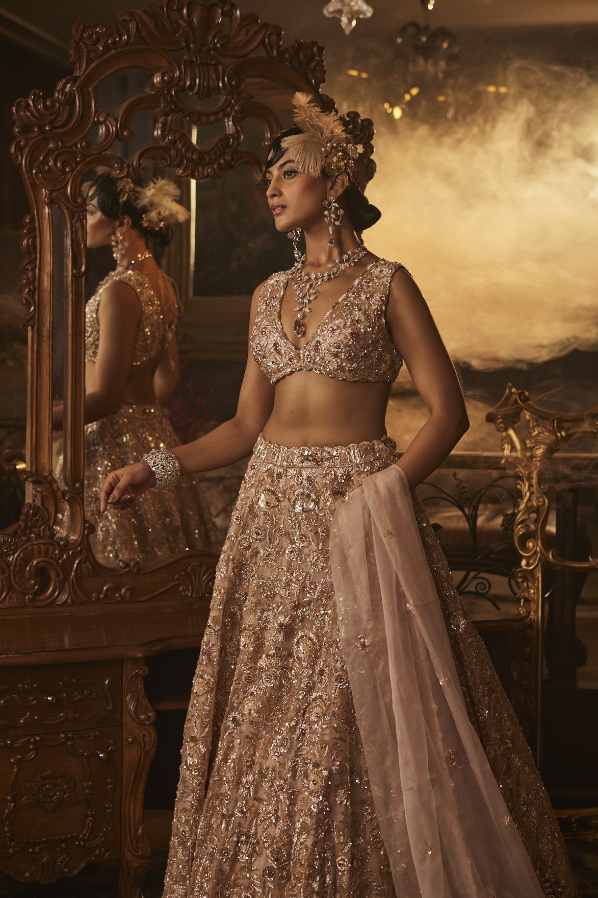French Cream Lehenga Set thumbnail 8