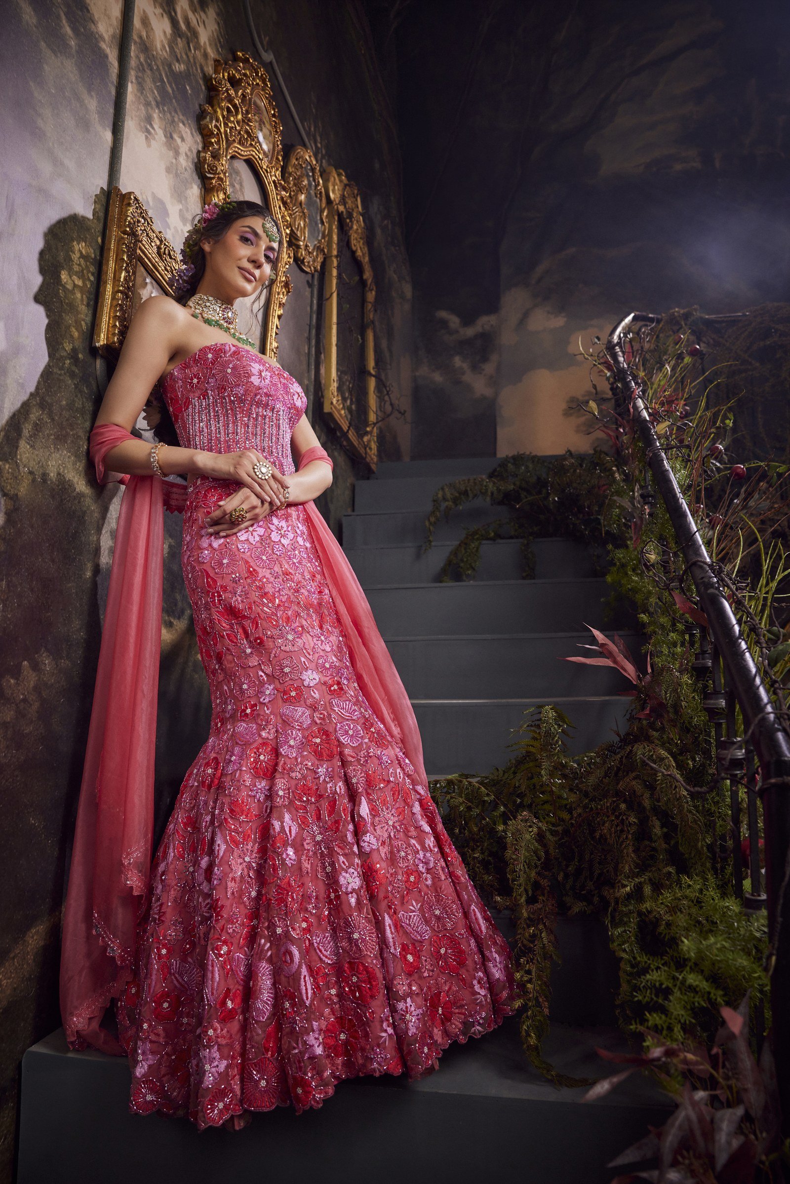 Fuchsia Pink Lehenga Set thumbnail 2