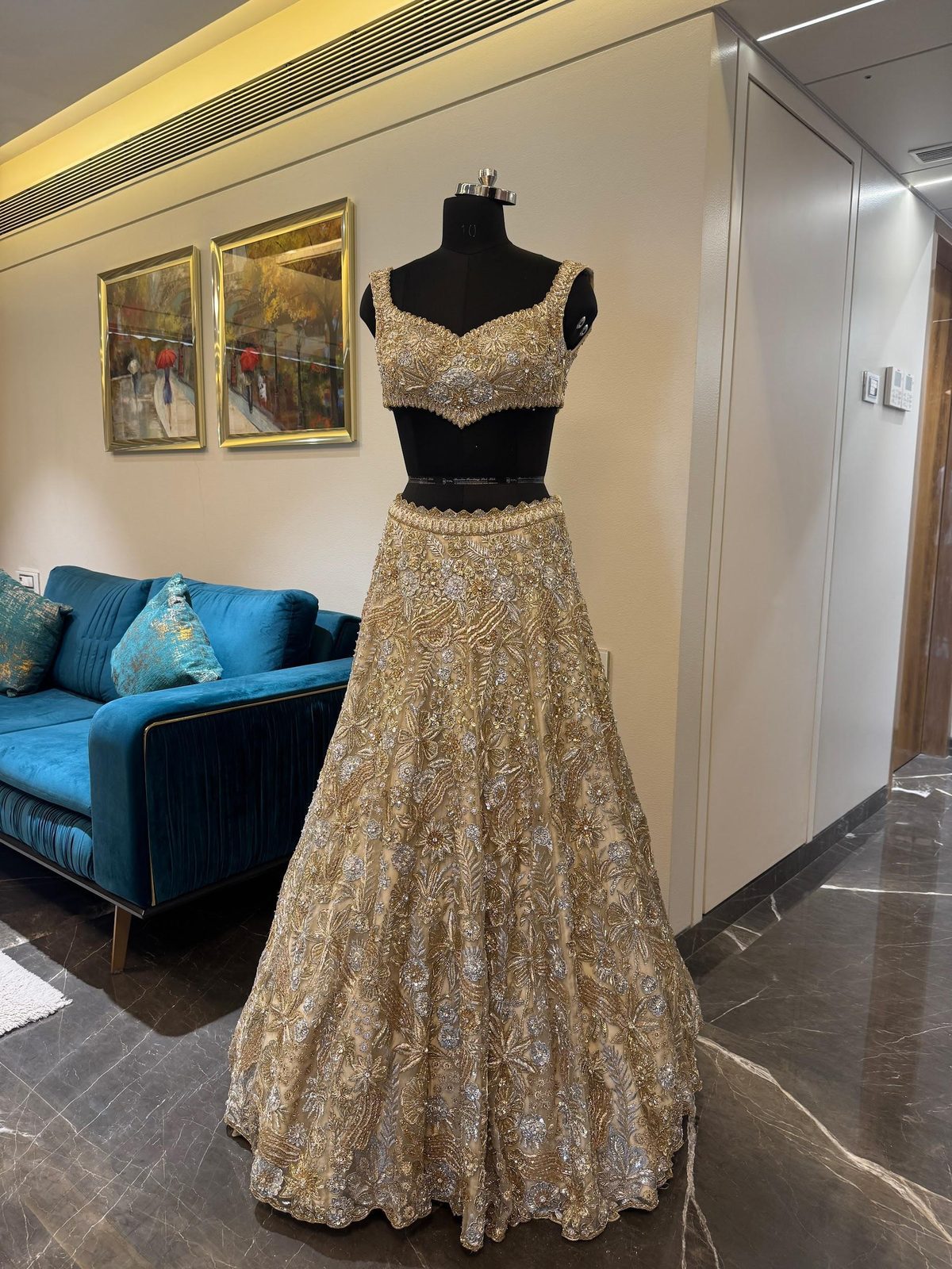 Scarlet Rose lookbook — Starlet, Golden Glamour: Where golden glamour meets silver stardust in bridal couture.