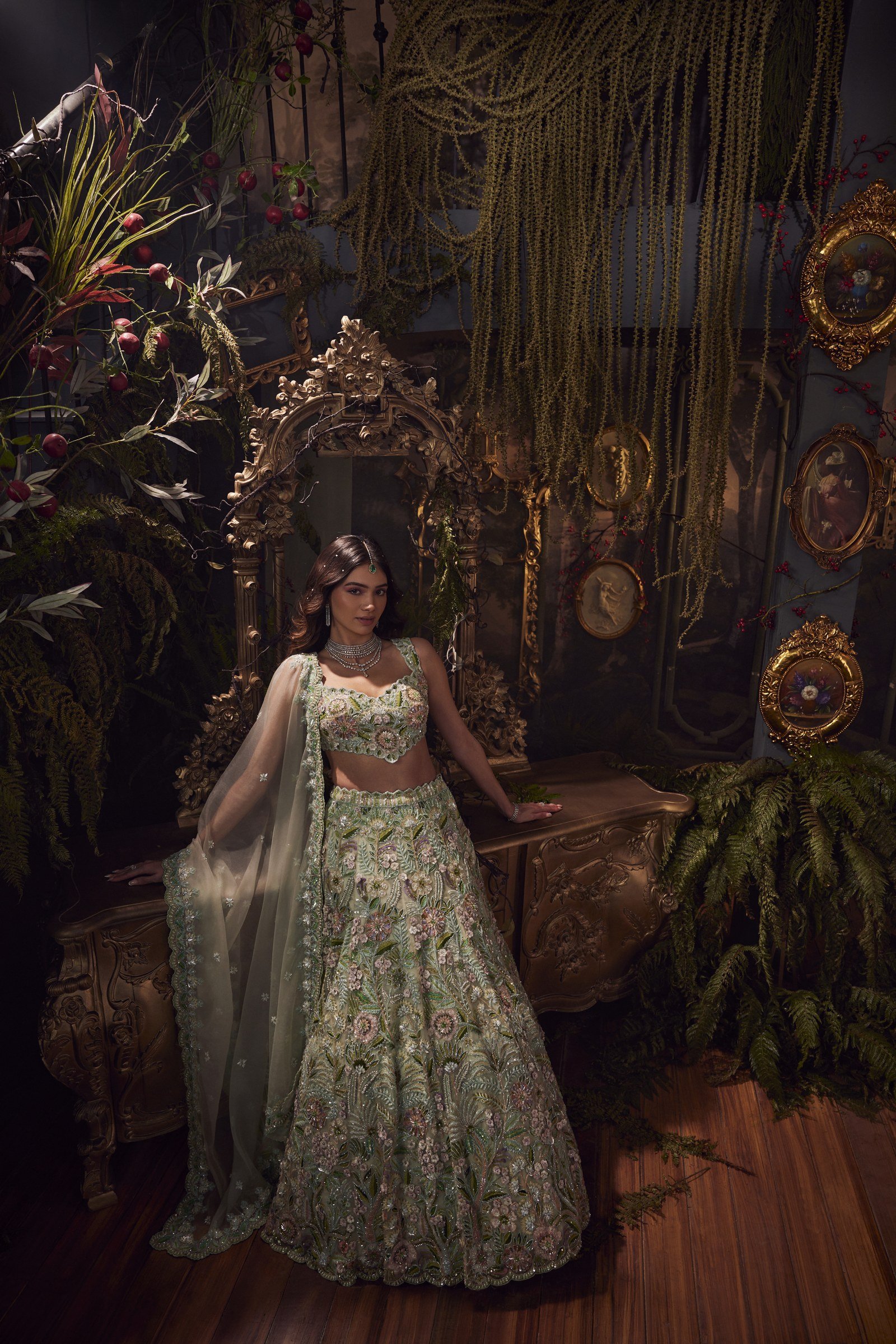Green Lehenga Set thumbnail 2