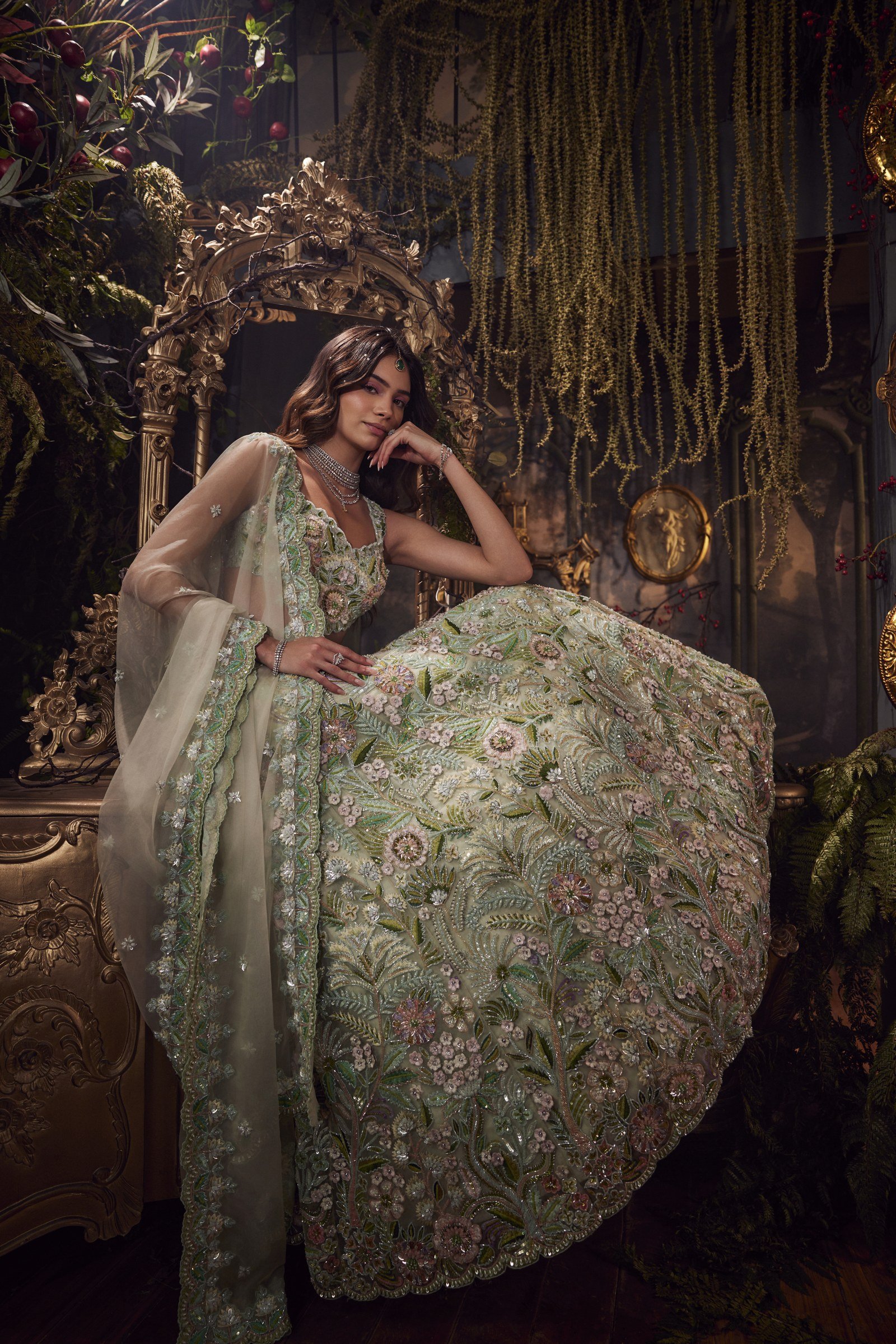 Green Lehenga Set thumbnail 3