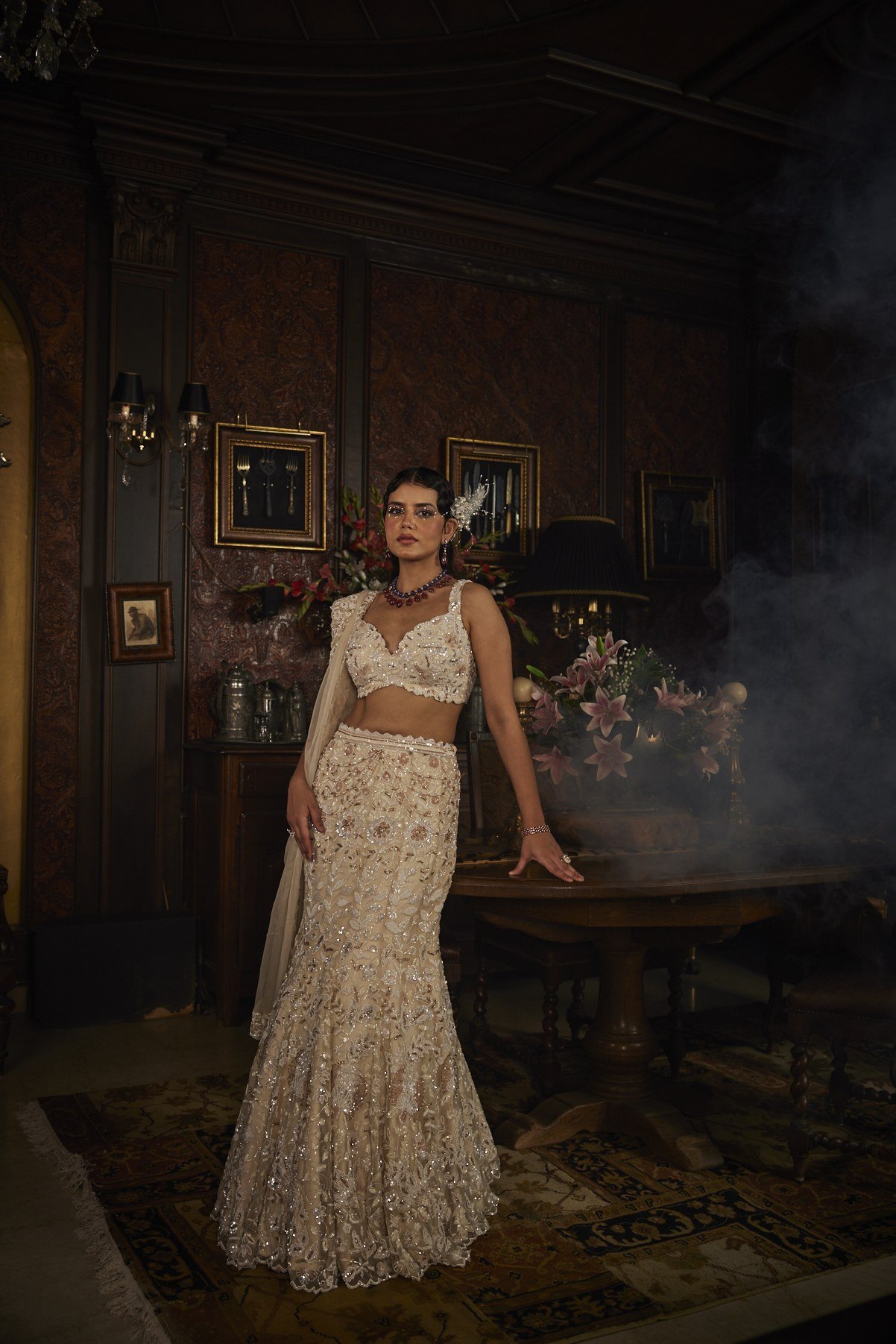 Ivory Lehenga Set thumbnail 5