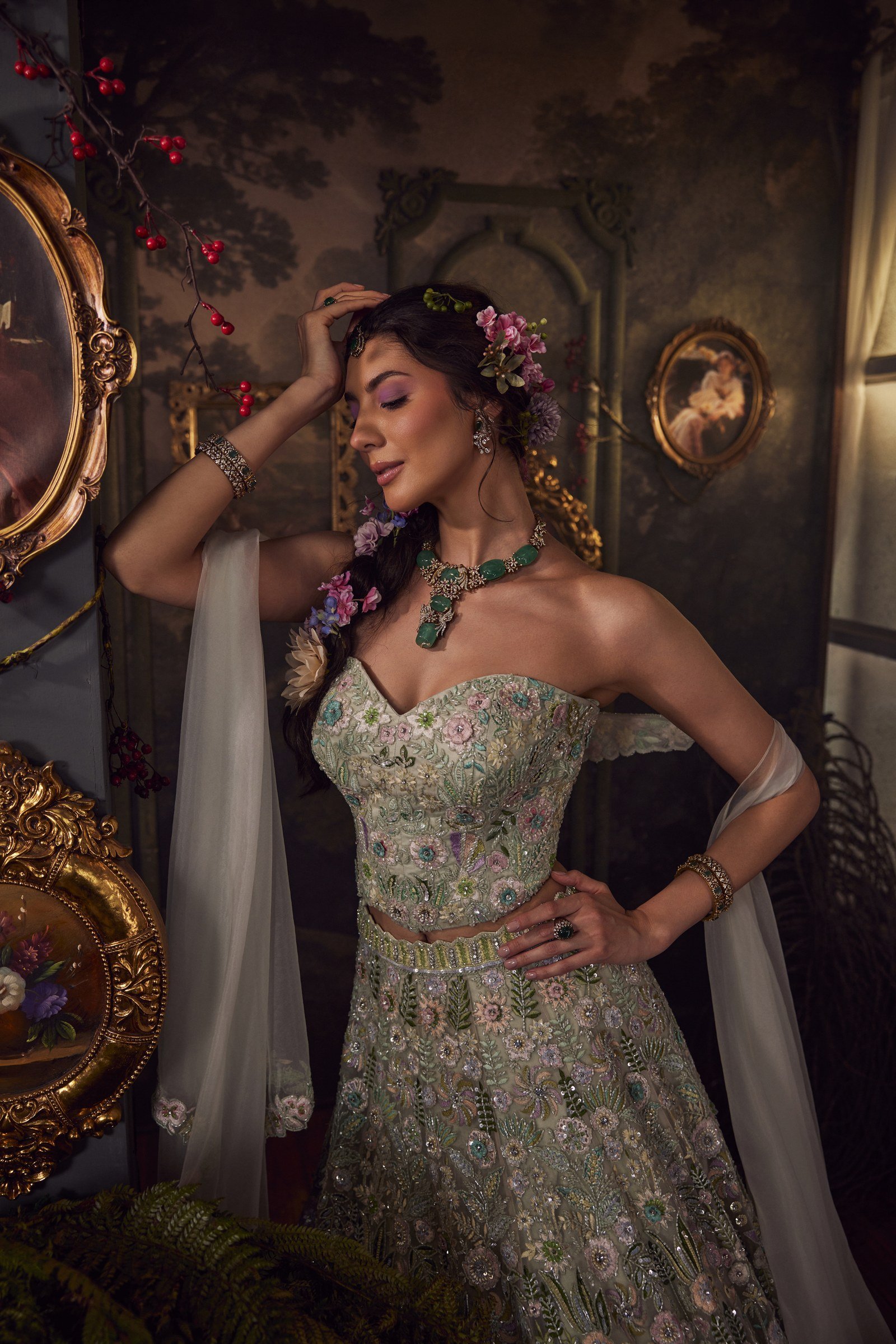 Light Blue Lehenga Set thumbnail 3