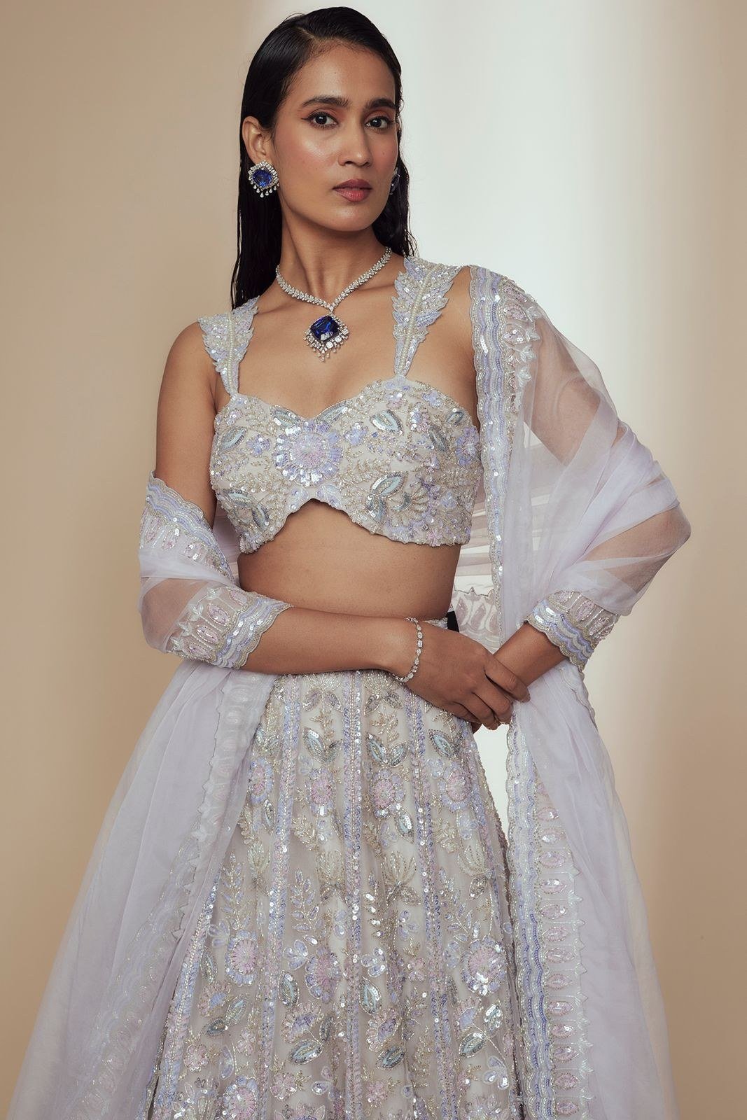 Light Lavender Blush Lehenga Set — alternate view