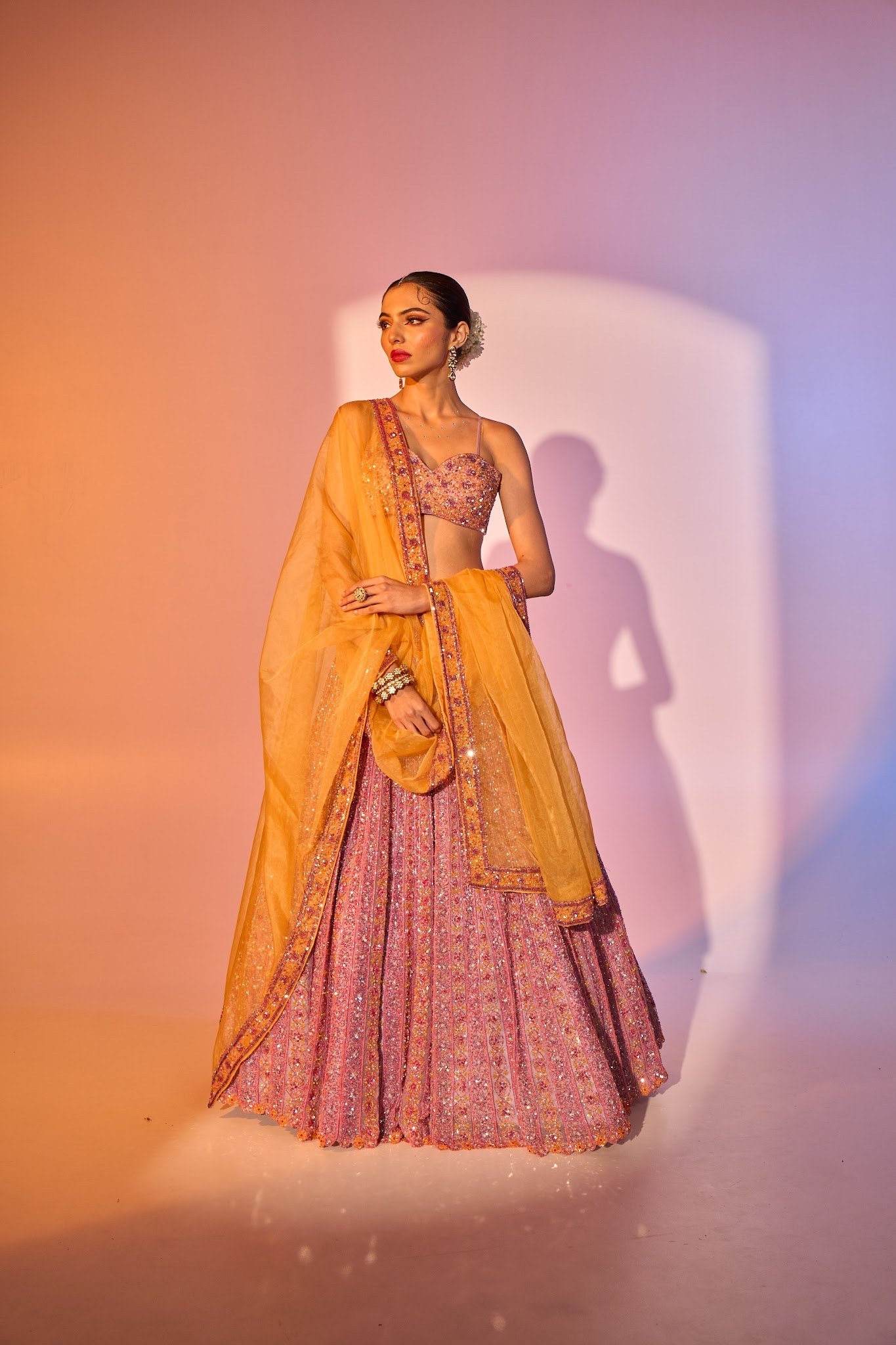 Sea Side Whispers lookbook — Light Purple Lehenga Set, Light Purple · Bridal Lehenga: A light purple lehenga set from the Sea Side Whispers collection — hand-crafted made-to-order couture by Charmie Galaiya.