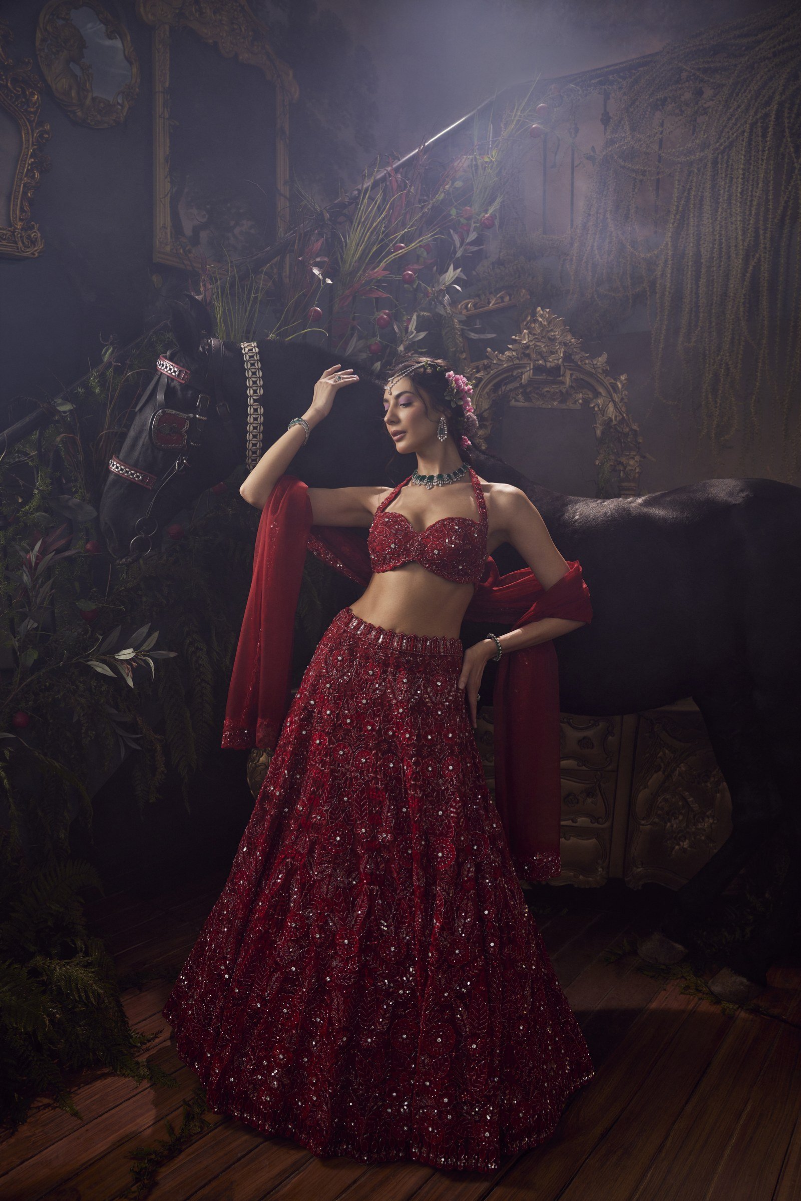 Maroon Red Lehenga Set — alternate view