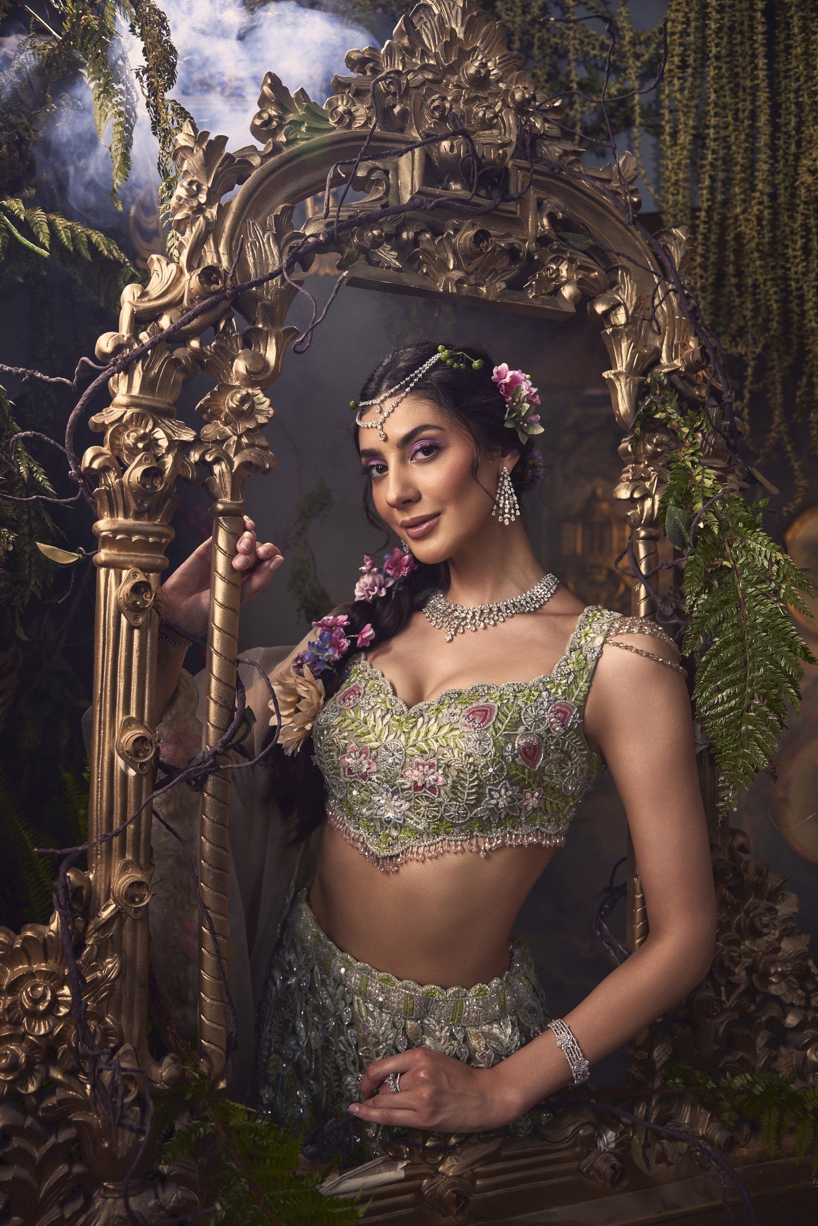 Mehendi Green Lehenga Set thumbnail 2