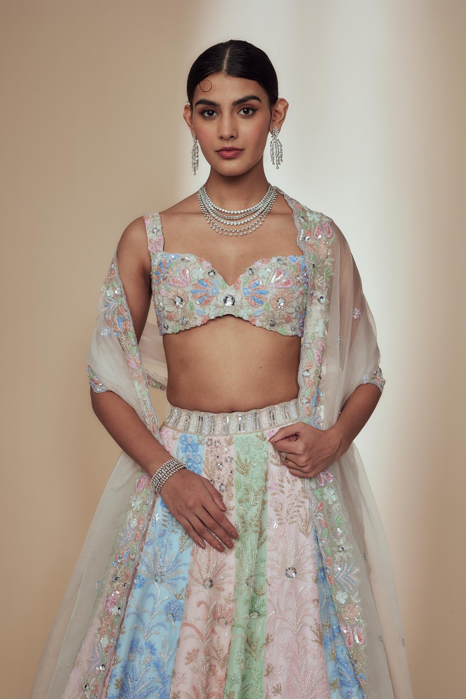 Multi Colour Lehenga Set thumbnail 3