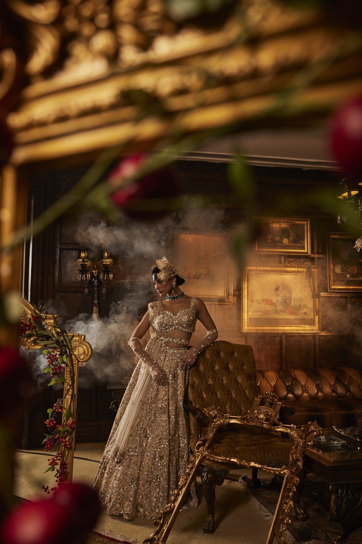 Oriental Ivory Lehenga Set thumbnail 3