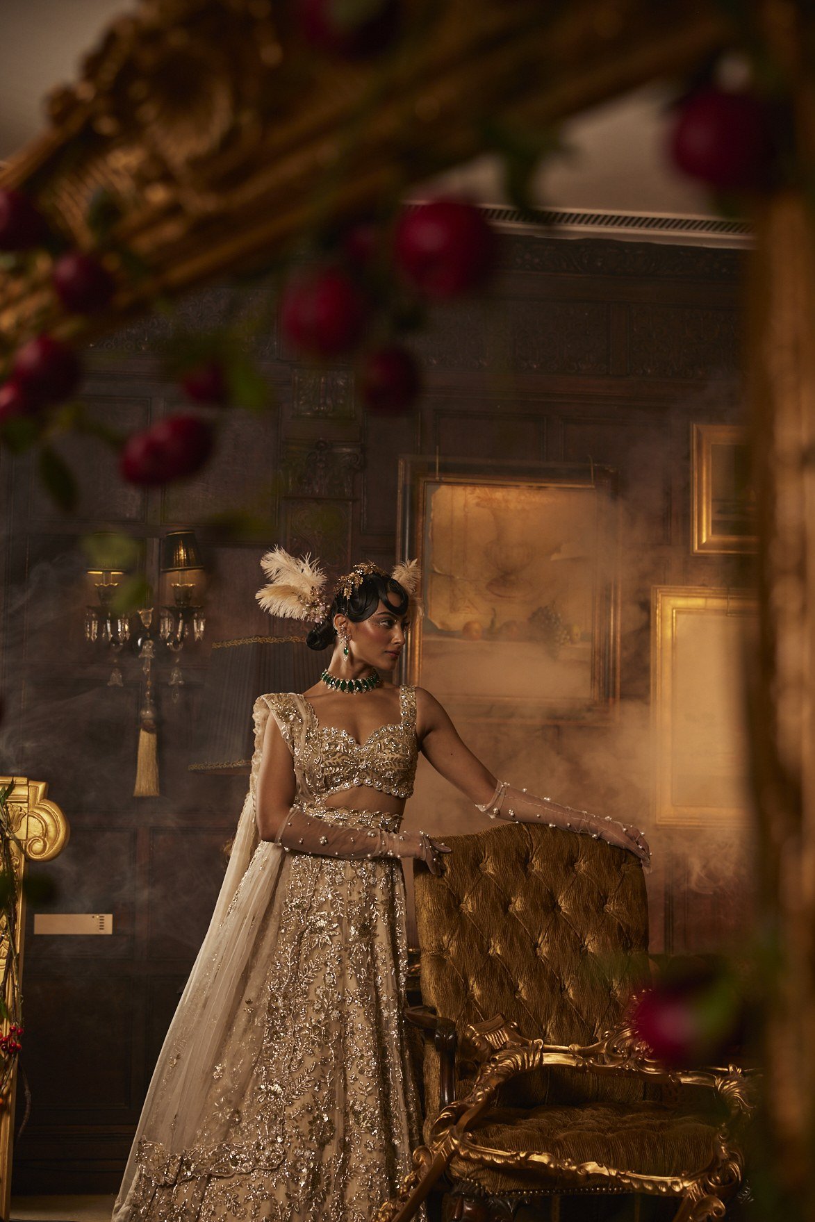 Oriental Ivory Lehenga Set thumbnail 4
