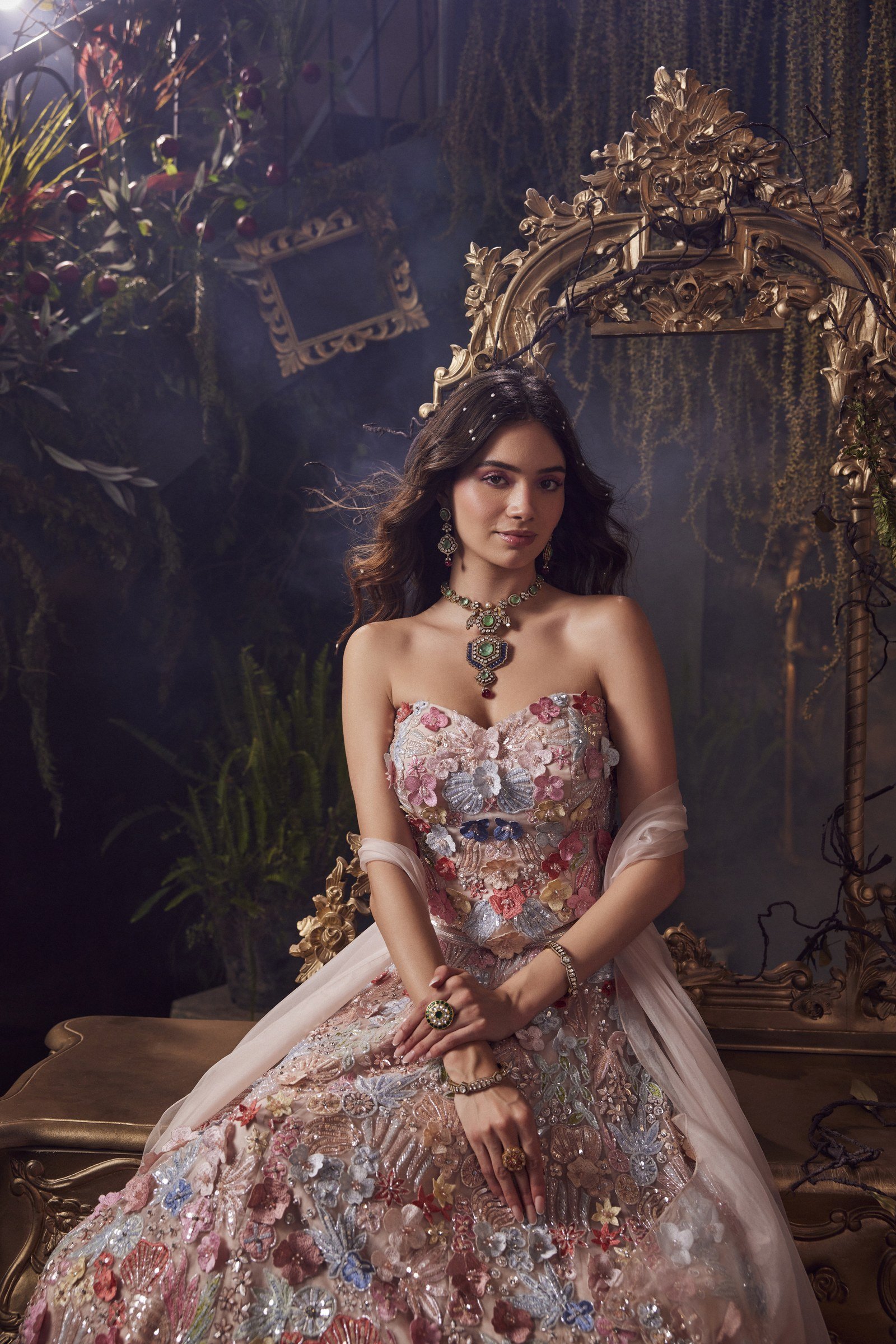 Peach Pink Lehenga Set thumbnail 3