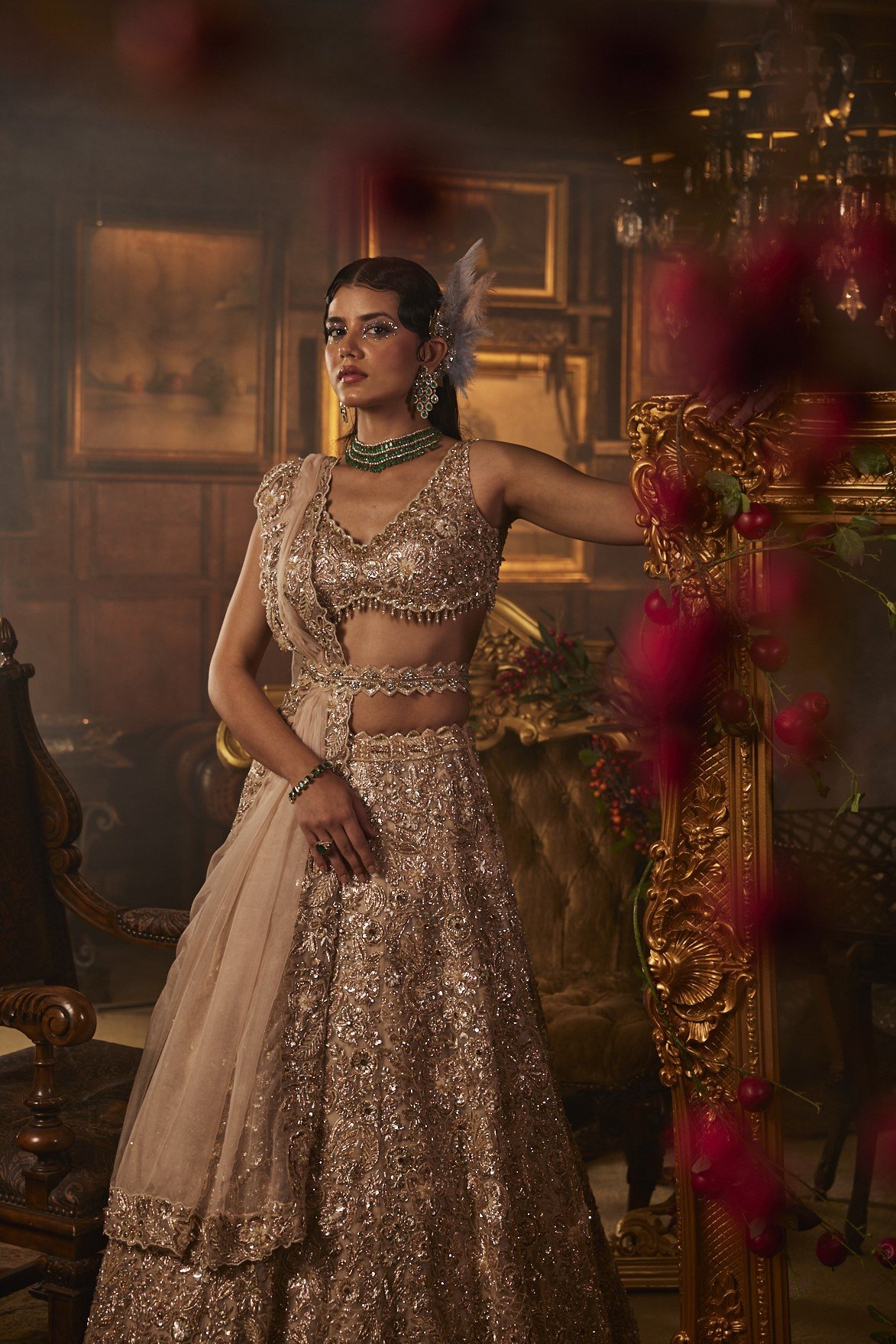 Peaches and Cream Lehenga Set — alternate view