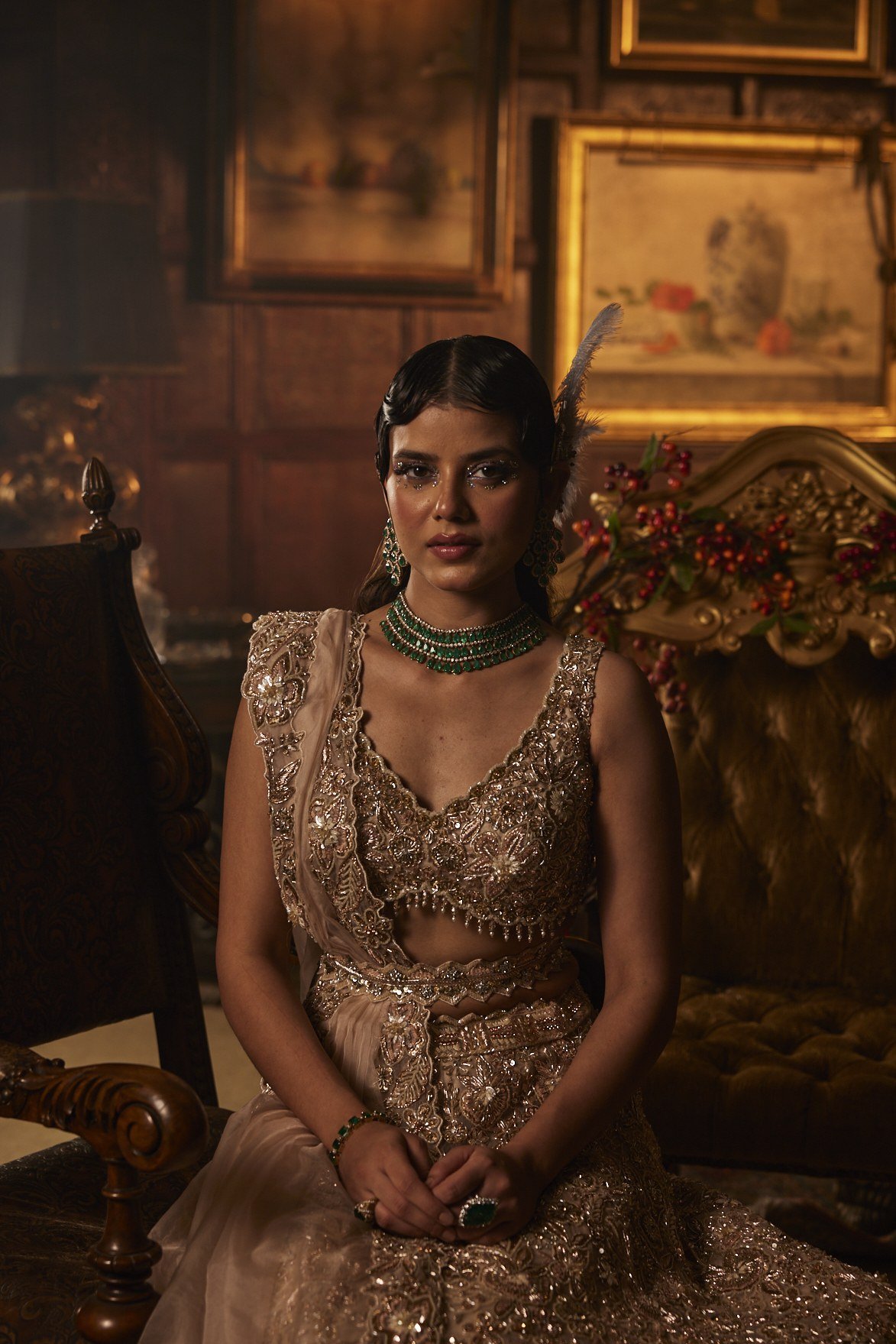 Peaches and Cream Lehenga Set thumbnail 4