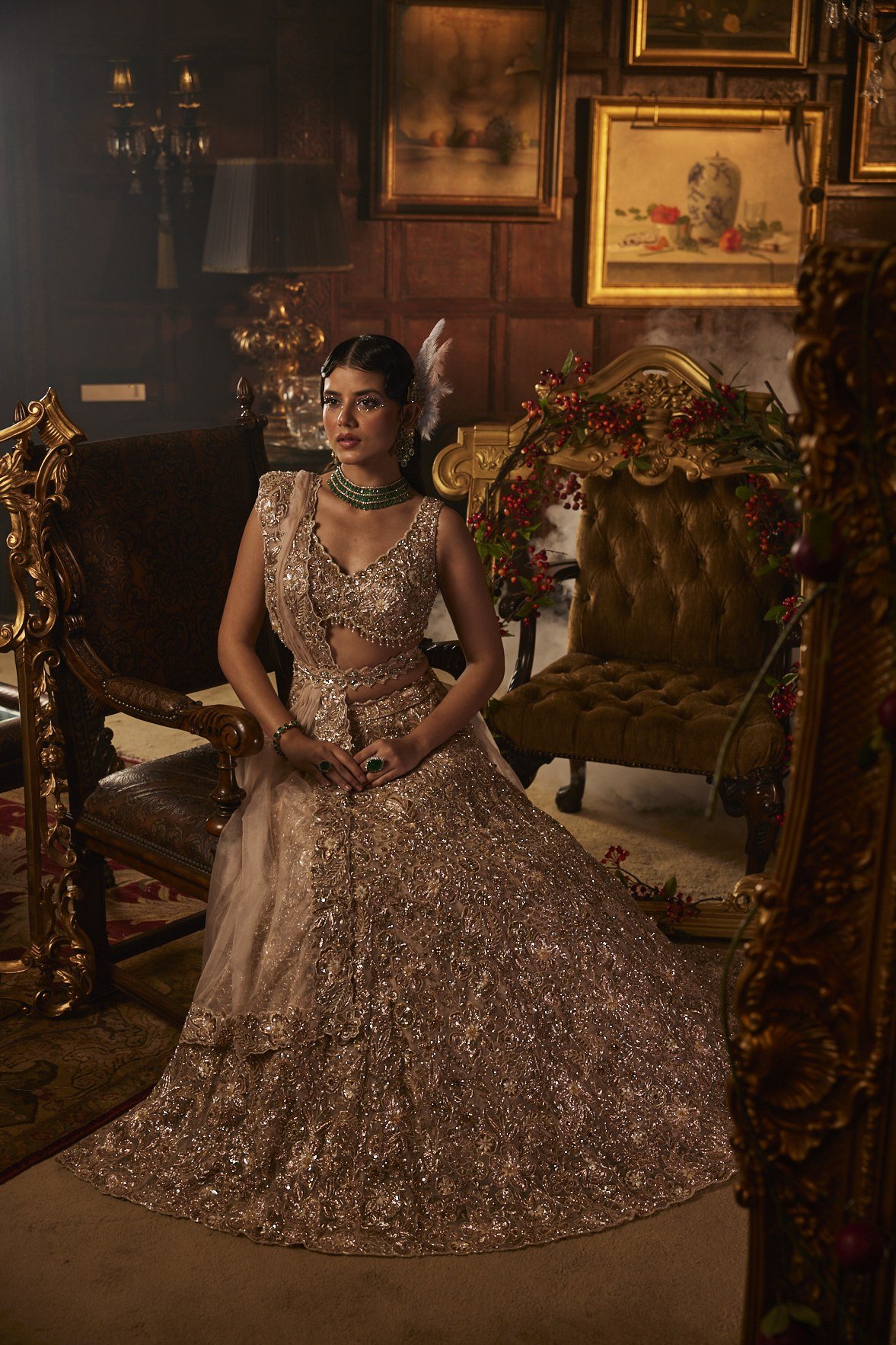 Peaches and Cream Lehenga Set thumbnail 8