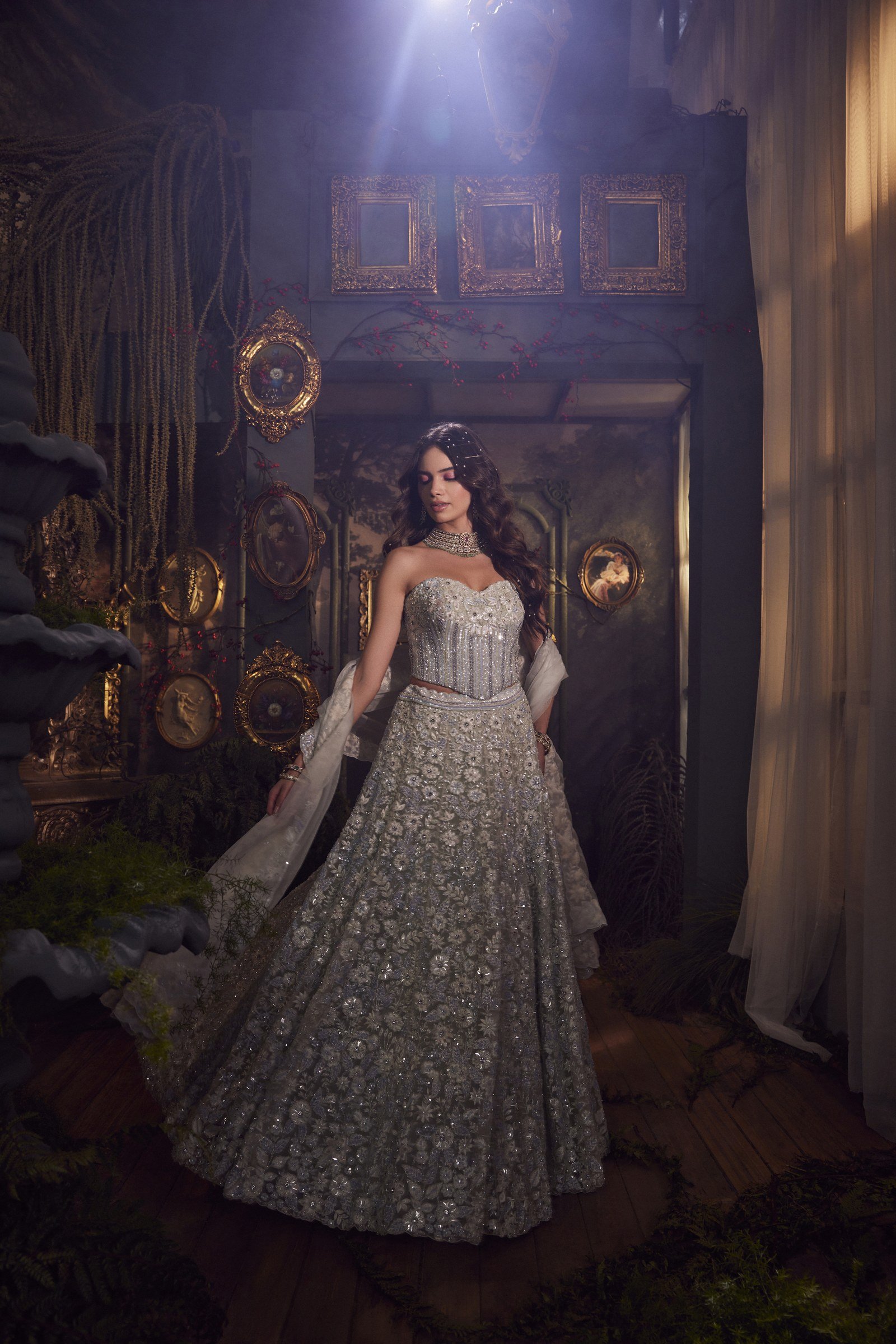 Powder Blue Lehenga Set thumbnail 2