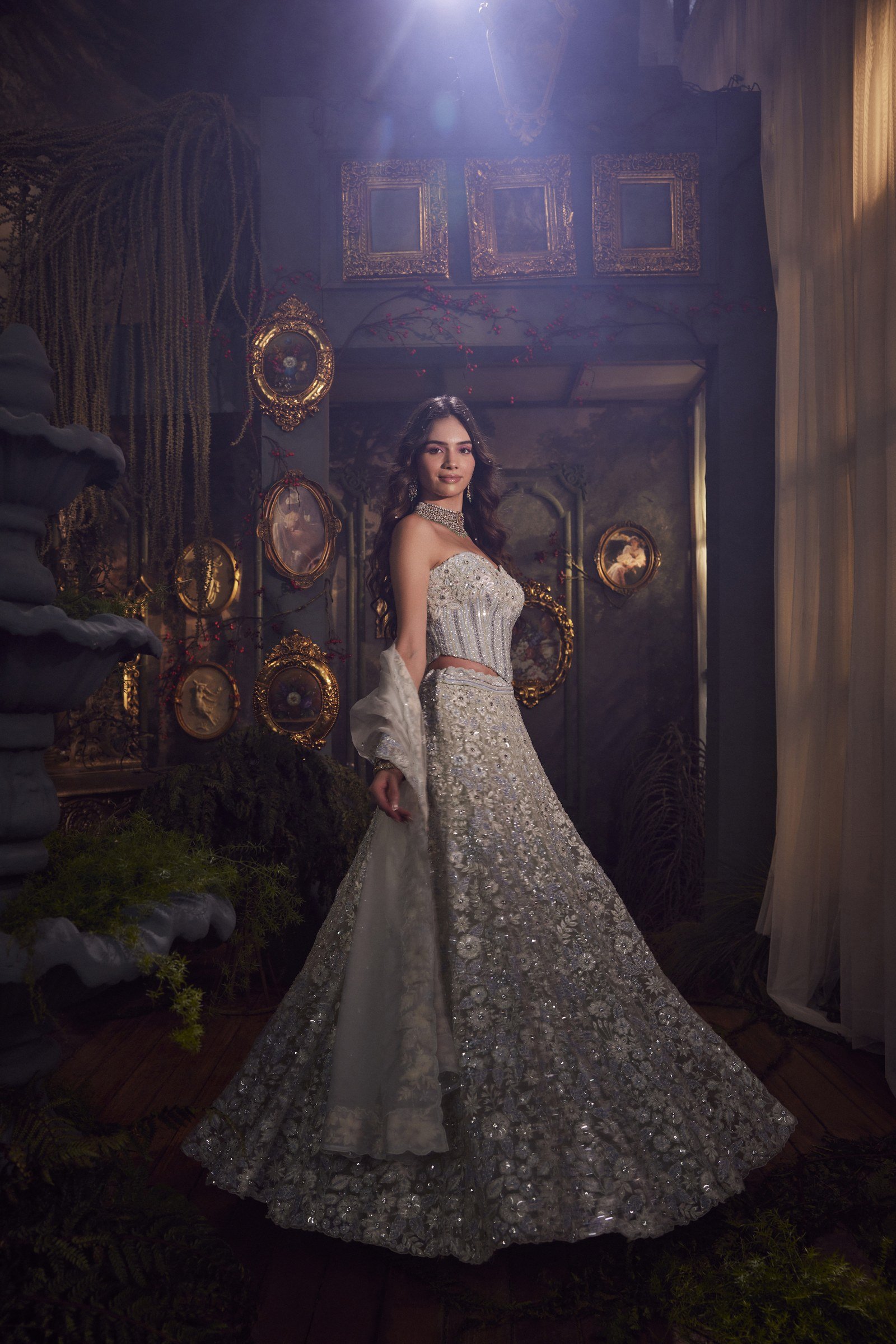 Powder Blue Lehenga Set thumbnail 3