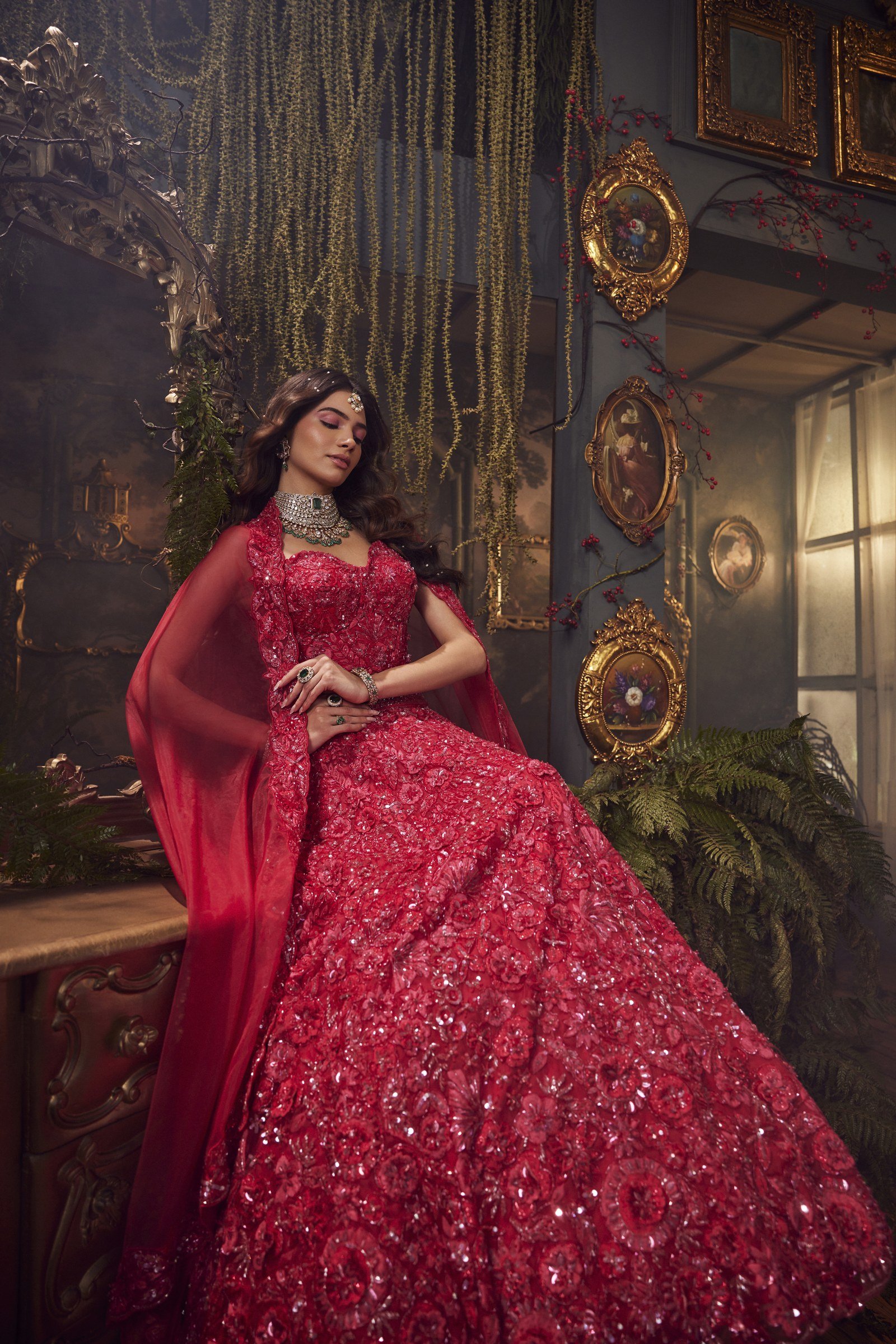 Rani Pink Lehenga Set thumbnail 3