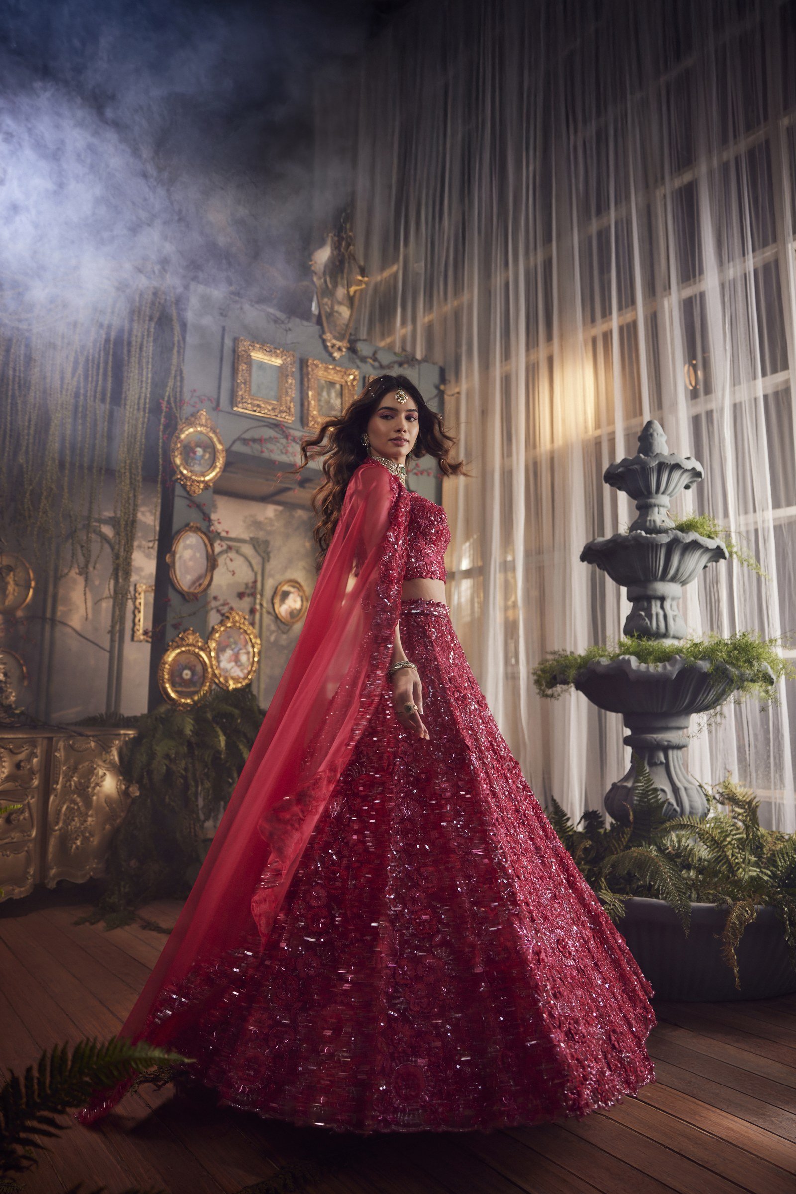 Rani Pink Lehenga Set thumbnail 4