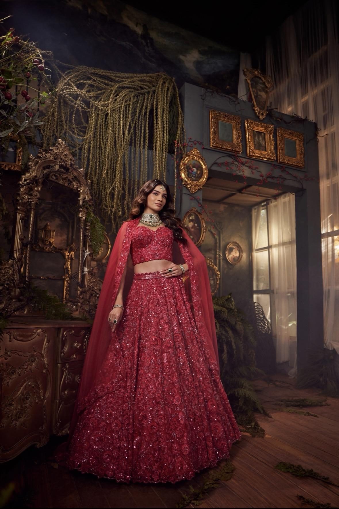 Rani Pink Lehenga Set — Rani Pink Bridal Lehenga by Charmie Galaiya
