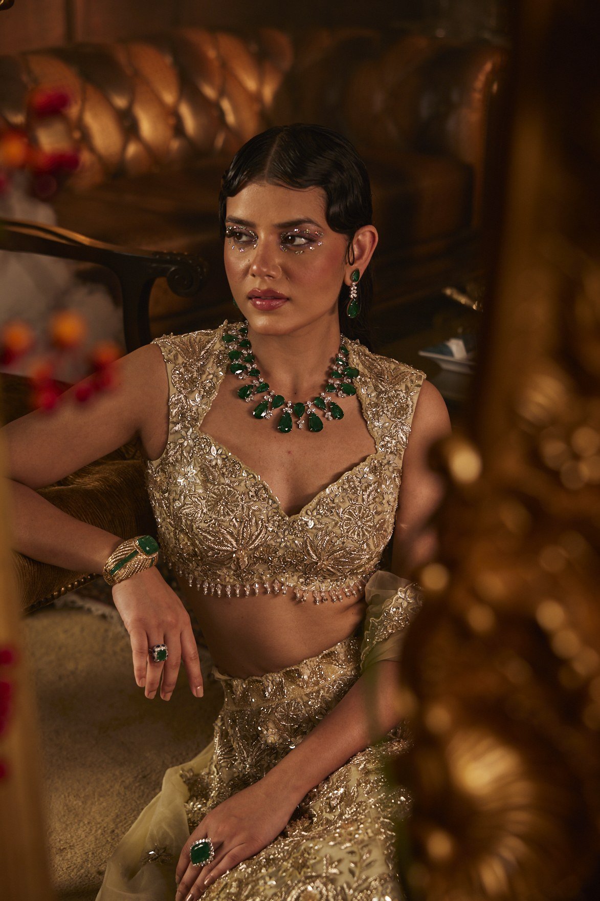 Shy Mint Blossom Lehenga Set — alternate view